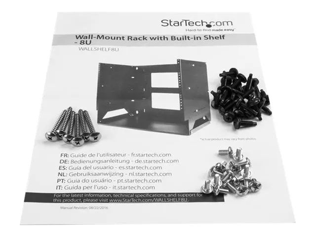 StarTech.com Wandmontage Server Rack mit Fachboden - 4HE - Anpassbar von 30,5 cm - 45,7cm - Rack (Wandbefestigung)