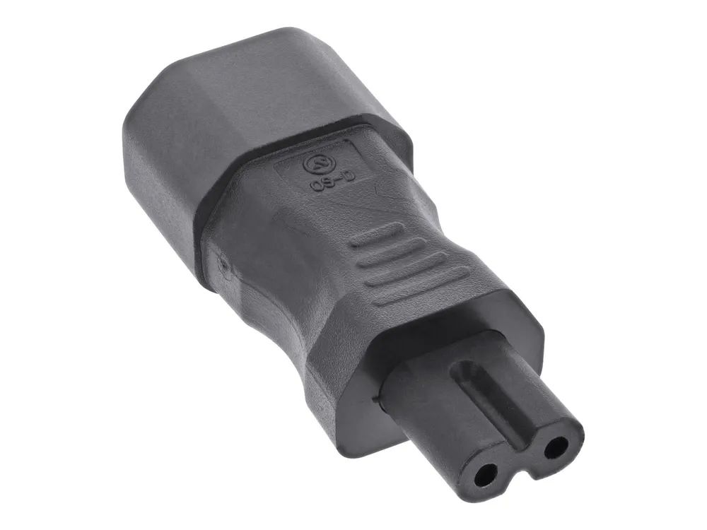 InLine Netzadapter IEC 60320 C14 / C7 - 3pol. Kaltgeräte zu 2pol.
