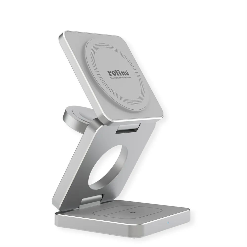 ROLINE 3-in-1 Induktions-Ladestation, faltbar, für Apple