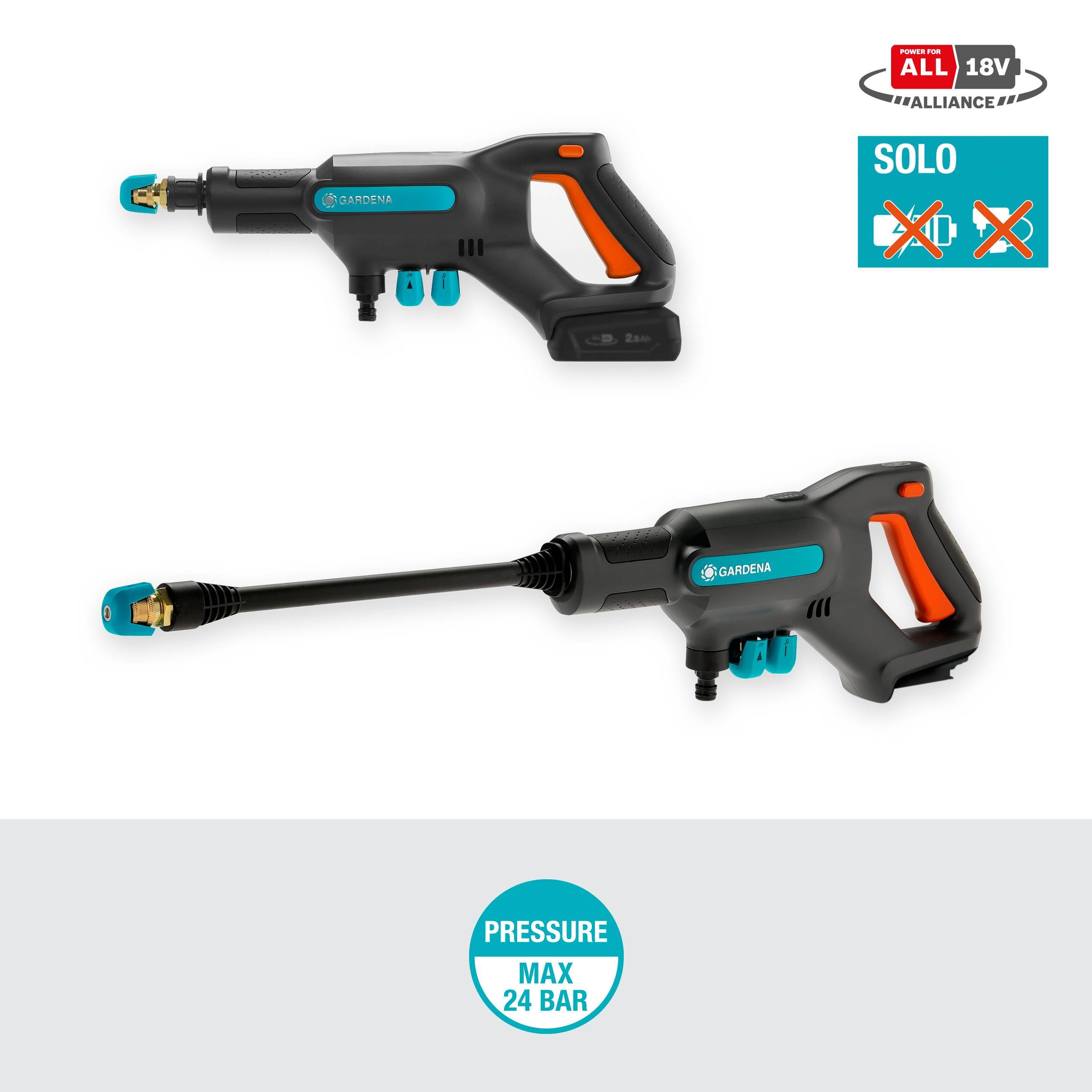 Gardena Akku-Mitteldruckreinger AquaClean 24/18V P4A solo