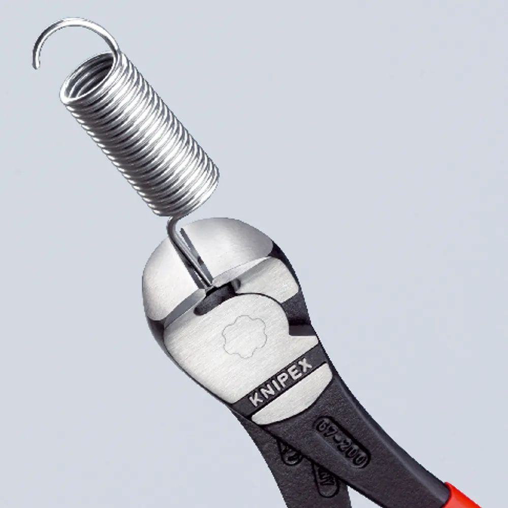 KNIPEX Kraft-Vornschneider mit Kunststoff überzogen schwarz atramentiert 160 mm