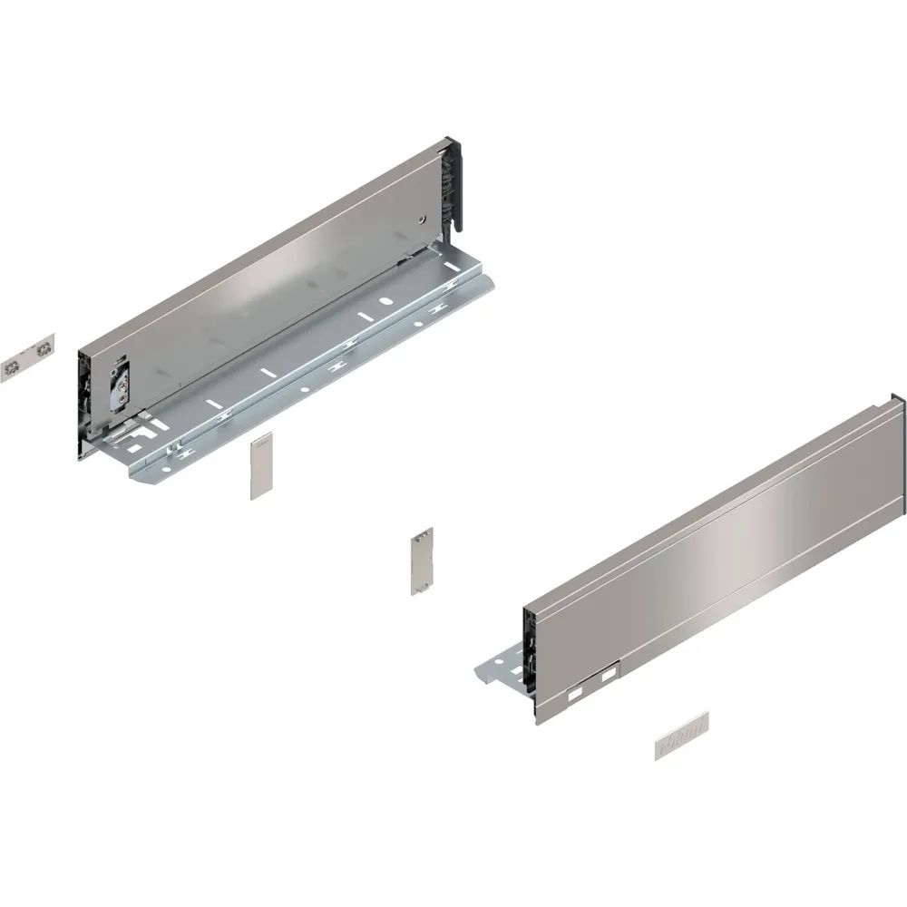 BLUM LEGRABOX pure Zarge Höhe M, NL 350, INOX (Anti-Fingerprint)