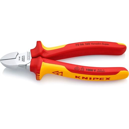 Knipex VERCHROMT VDE 2-K 160 MM / KNIPEX SEITENSCHNEIDER 70 06 160