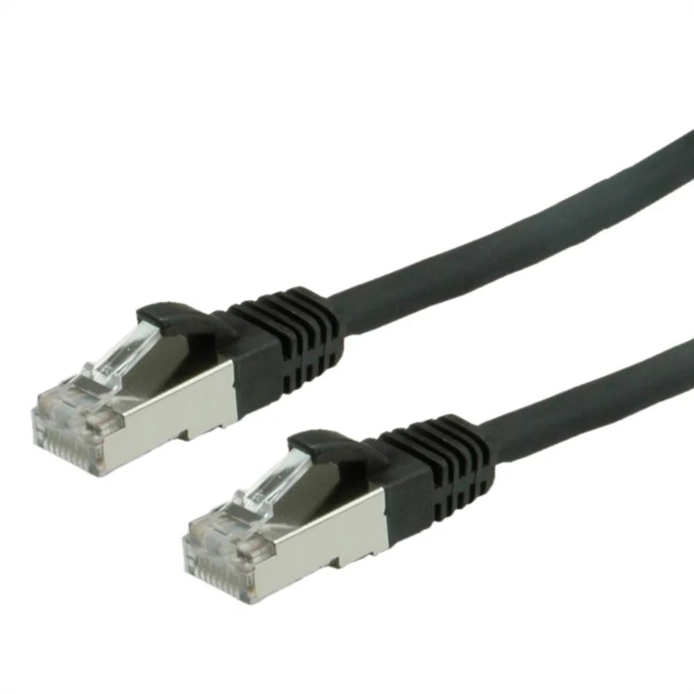 VALUE Patchkabel Cat.6 (Class E) S/FTP (PiMF), LSOH, schwarz, 1,5 m