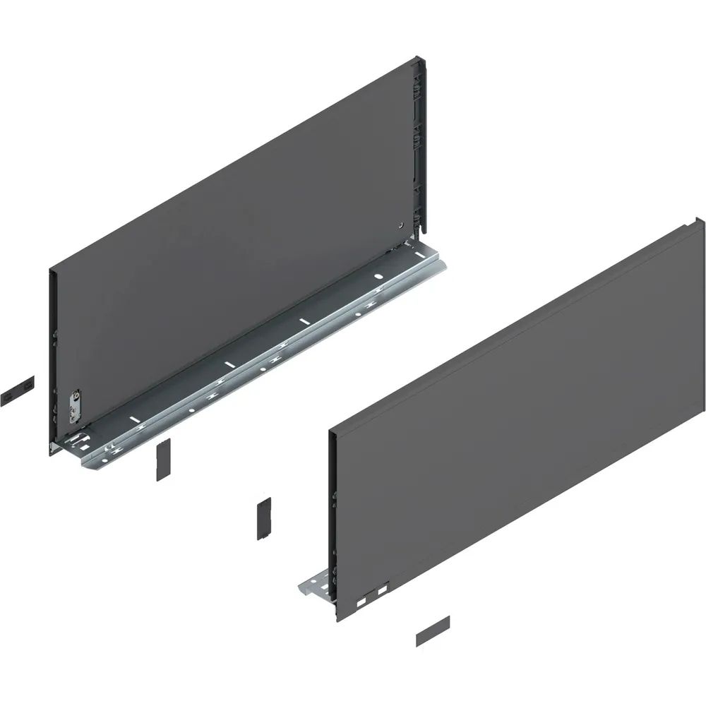 BLUM LEGRABOX pure Zarge Höhe F, NL 550, Oriongrau-matt