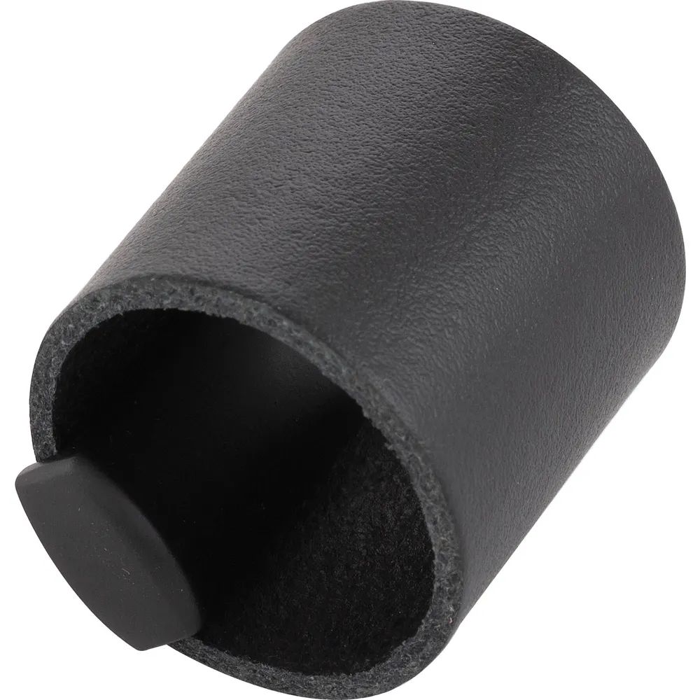 Furnipart Möbelknopf Drum LA 32, Breite 40 mm, Leder/ZN schwarz/schwarz matt