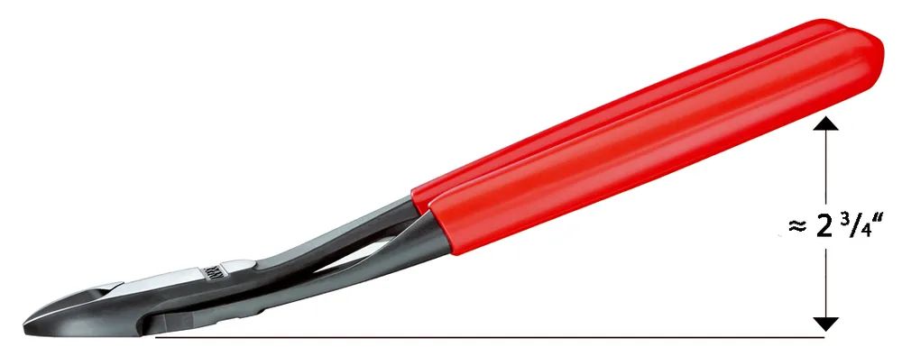 KNIPEX Kraft-Seitenschneider mit Kunststoff überzogen schwarz atramentiert 200 mm