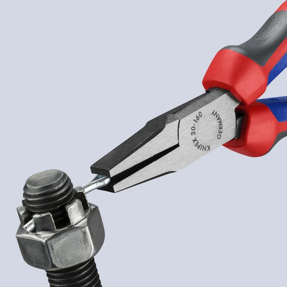 KNIPEX Flachzange mit Comfort-Griffen schwarz atramentiert 160 mm