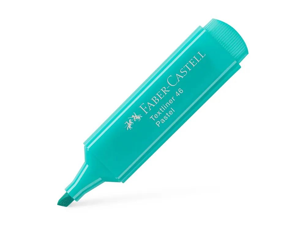 FABER-CASTELL Textliner 46 - Textmarker - Pastel Blush, Pastelllila Pink, Pastell-Lila, Pastel Turquoise - wasserbasierte Tinte - 2-5 mm (Packung mit 4)