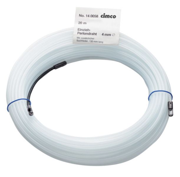 CIMCO Kabel-Einziehdraht Perlon 20 m, ca. 130mm lang, Zugfestigkeit 900N