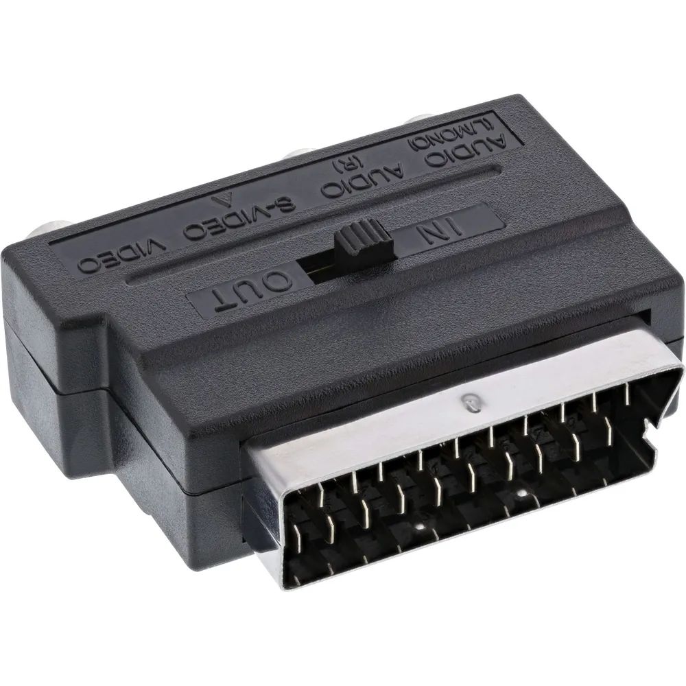 InLine Scart Adapter - Scart (in/out) an 3x Cinch Buchse und 1x S-VHS Buchse