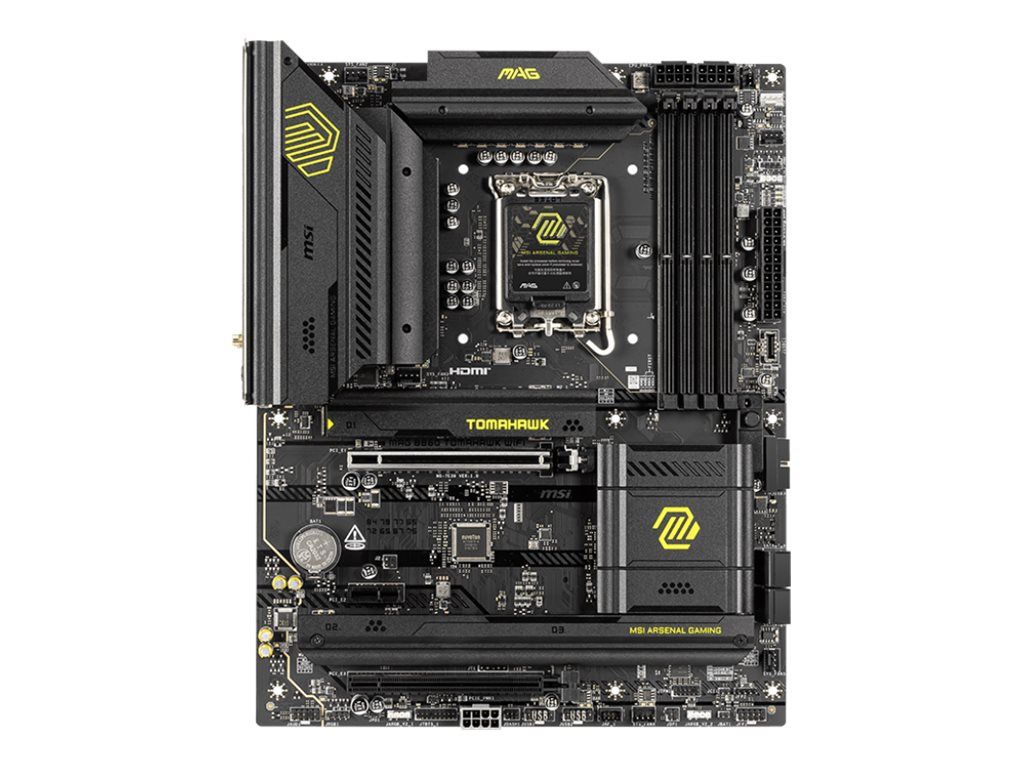 MSI MAG B860 TOMAHAWK WIFI - Motherboard - ATX - LGA1851-Sockel - B860 Chipsatz - USB4, USB 3.2 Gen 1, USB 3.2 Gen 2, USB-C 3.2 Gen2 - 5 Gigabit Ethernet, Wi-Fi 7, Bluetooth - Onboard-Grafik (CPU erforderlich)
