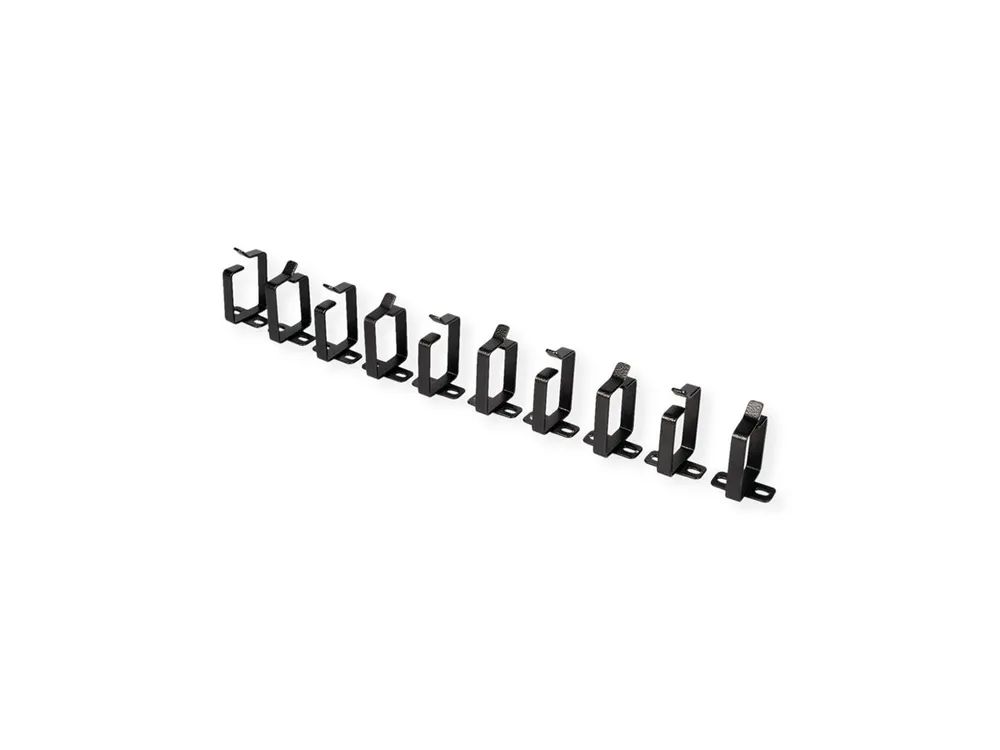 ROLINE Kabelverwaltungsklammer - 44 x 60 mm - RAL 9005, Jet Black (Packung mit 10 Stück)