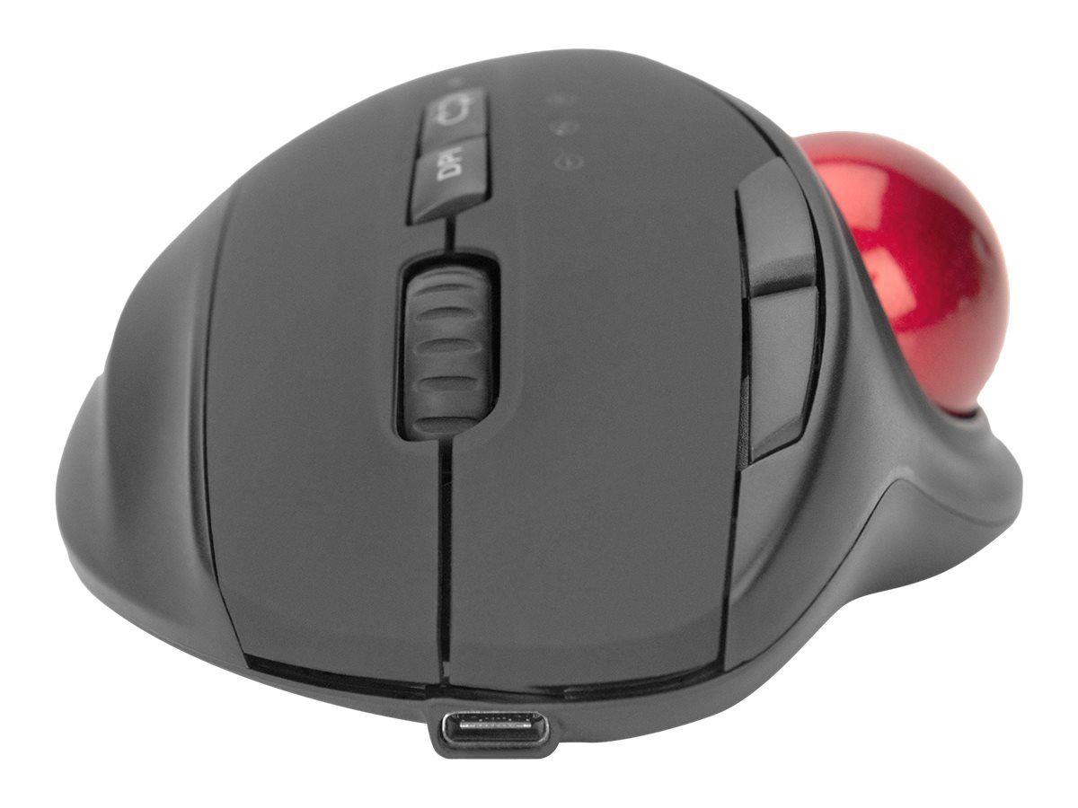 DIGITUS Ergonomische Trackball Maus, drahtlos