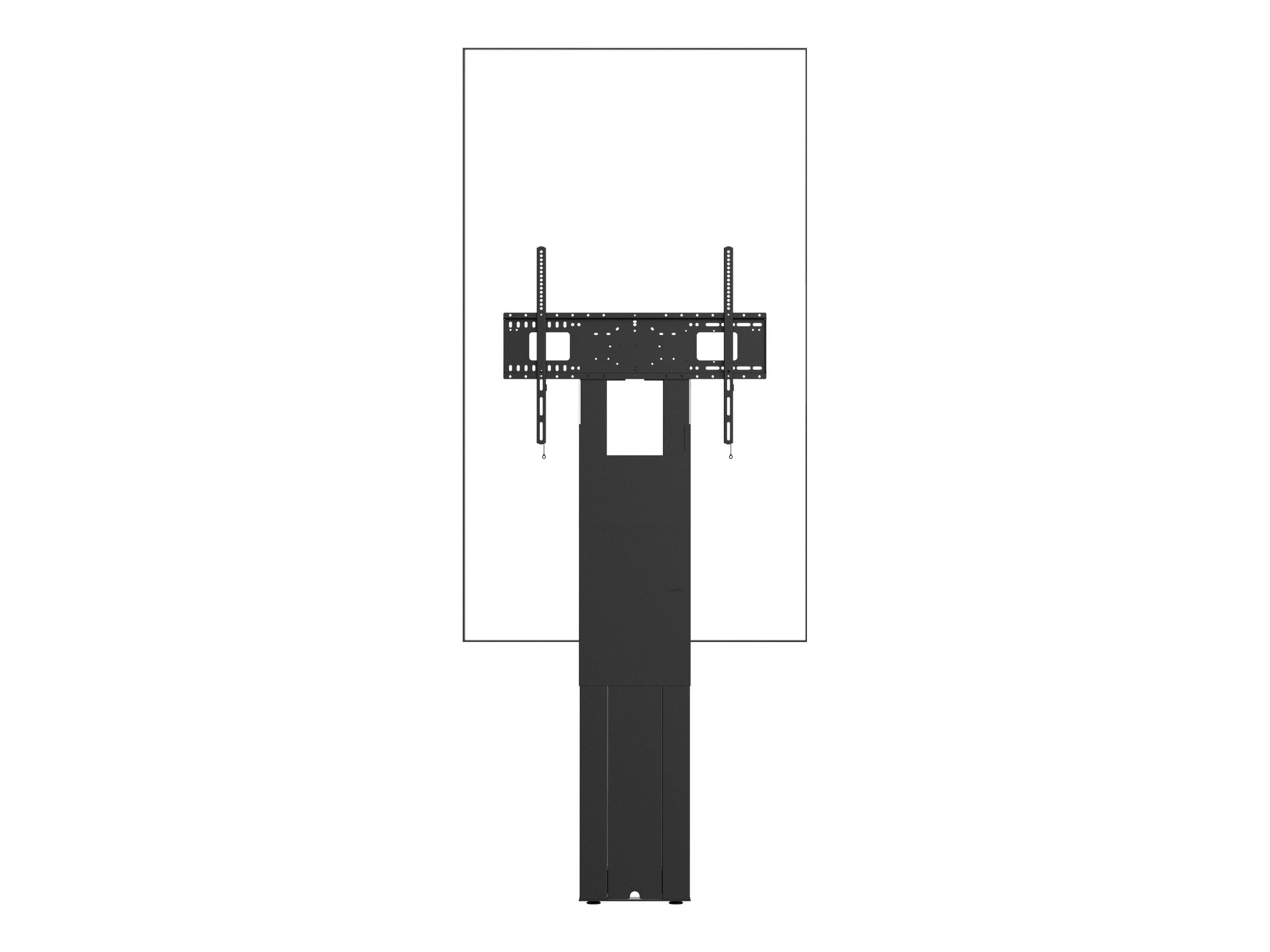 Vision VFM-F51 - Aufstellung - nicht angetrieben - für Flachbildschirm - extra stark - Stahl - mattschwarz - Bildschirmgröße: 120-245 cm (47"-98")