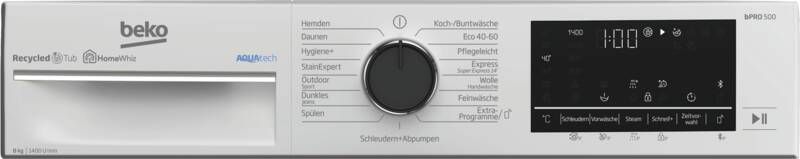 Beko B5WFU58418W Waschmaschine (8kg,H:84cm,B:60cm, A)