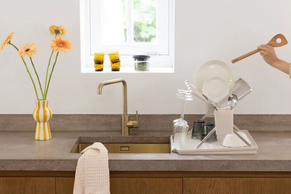 Brabantia SinkSide Faltbares Abtropfgestell, Groß - Soft Beige