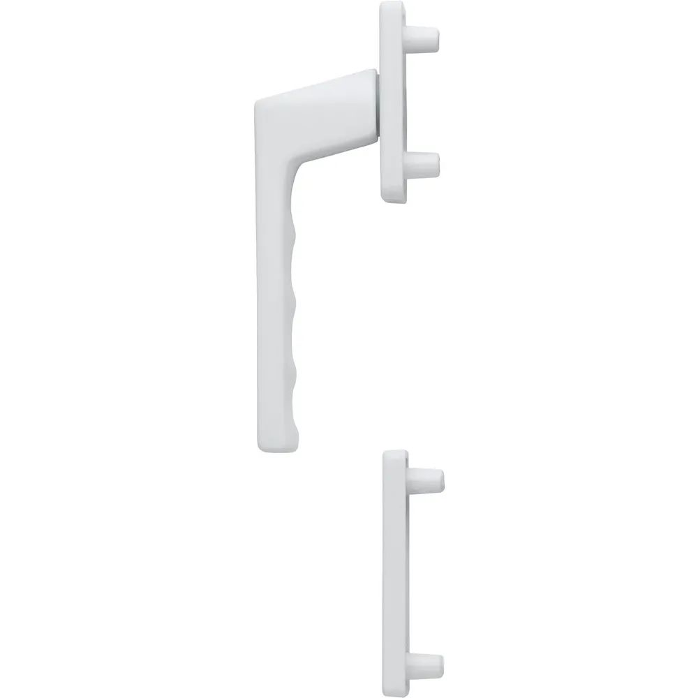 HOPPE Fenstergriff-Halbgarnitur TOULON außen hoch, Aluminium weiß