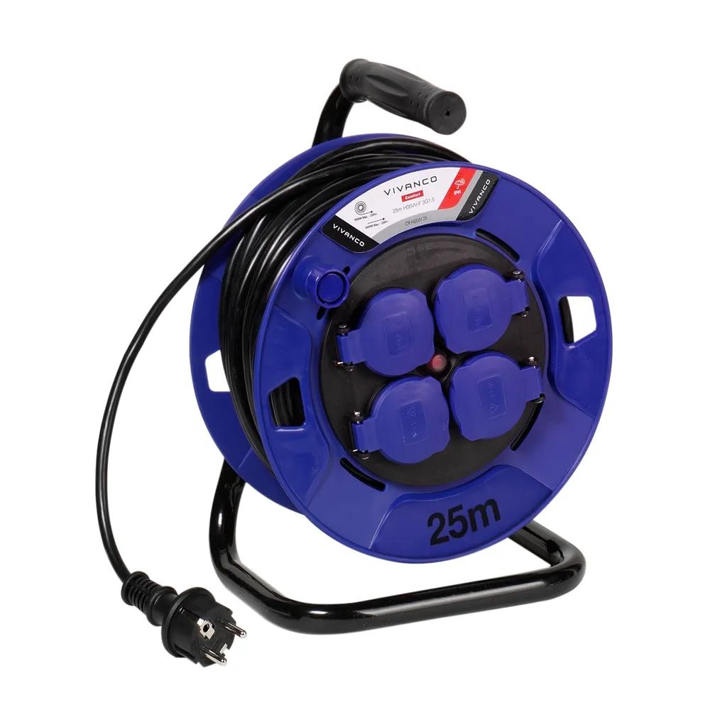 VIVANCO Outdoor Kabeltrommel, 25m