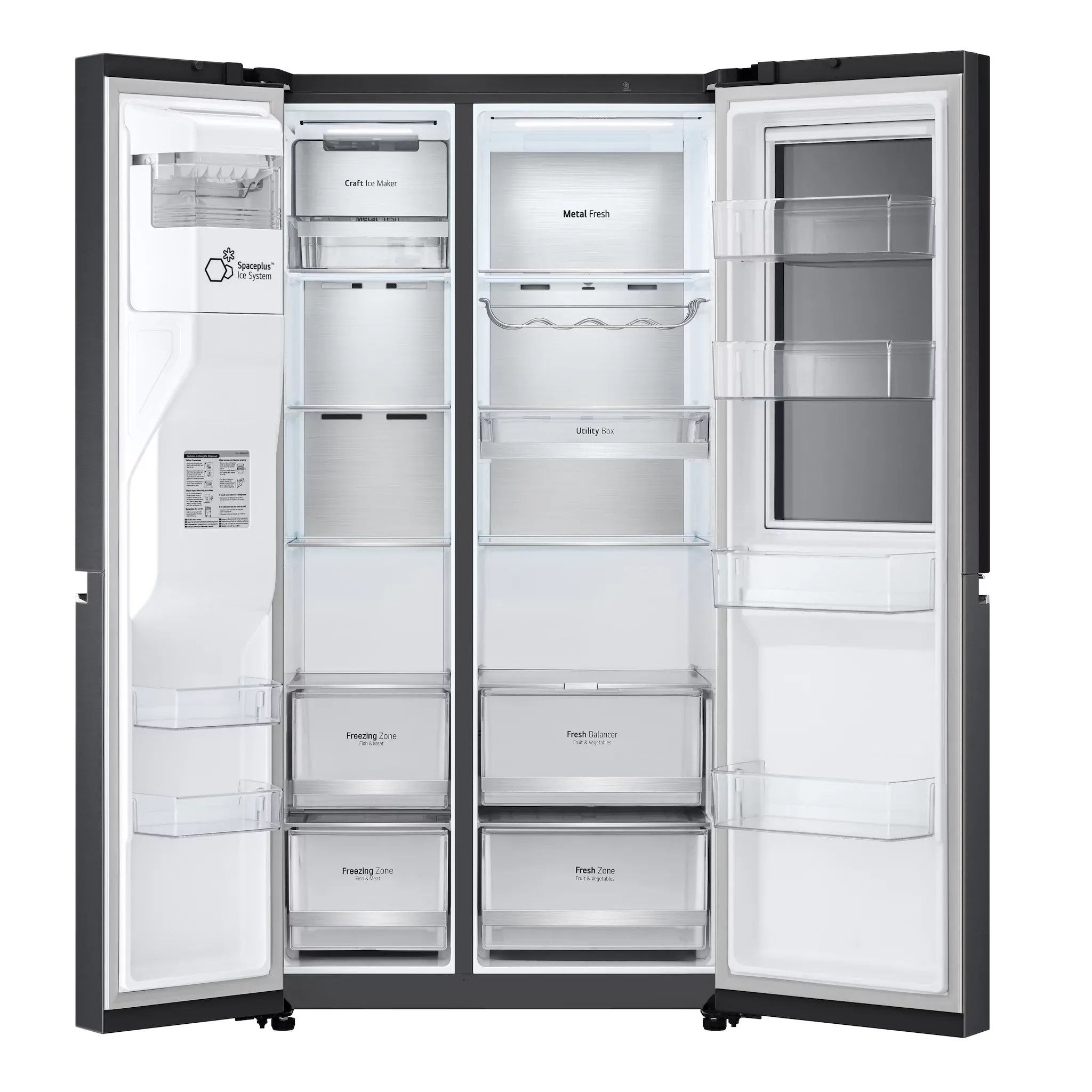 LG Electronics GSXV90MCDE Side-by-Side - Matte Black, 635L