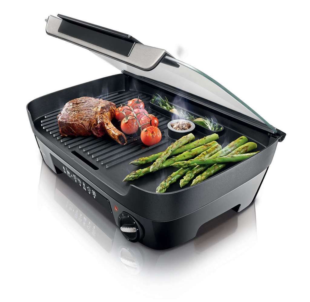 Philips HD6360/20 Tischgrill + Bambu...|HD6360/20+Schneidbrett|5