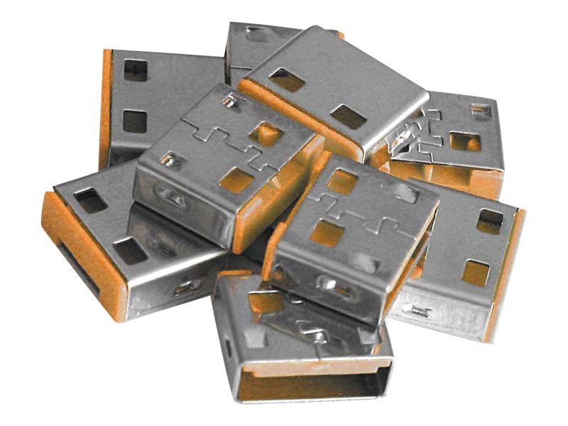 Lindy USB Port Blocker - USB-Portblocker - orange (Packung mit 10)