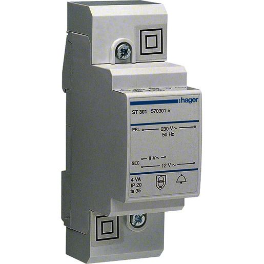 Hager KLINGELTRAFO 8V/0,5A-12V/0,33A / HAGER ST 301 ST301