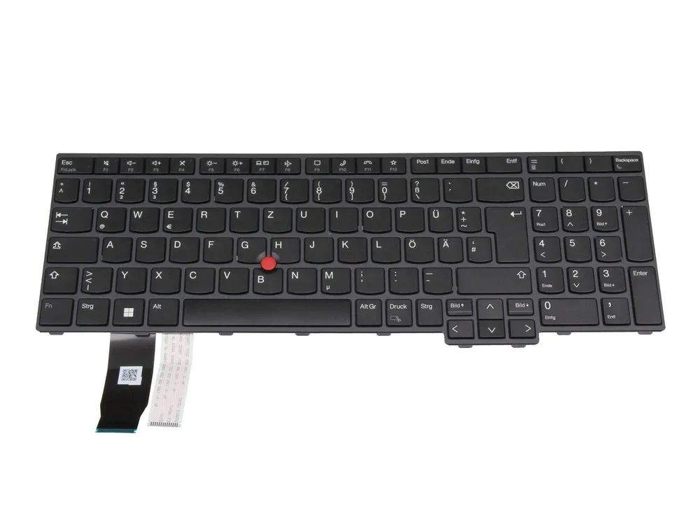 Lenovo keyboard DE German 5N21K05200 for L15 Gen 4 layout - Tastatur - Schwarz