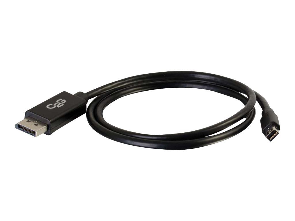 C2G 2m Adapterkabel Mini-DisplayPort auf DisplayPort Stecker/Stecker - Schwarz - DisplayPort-Kabel - Mini DisplayPort (M)