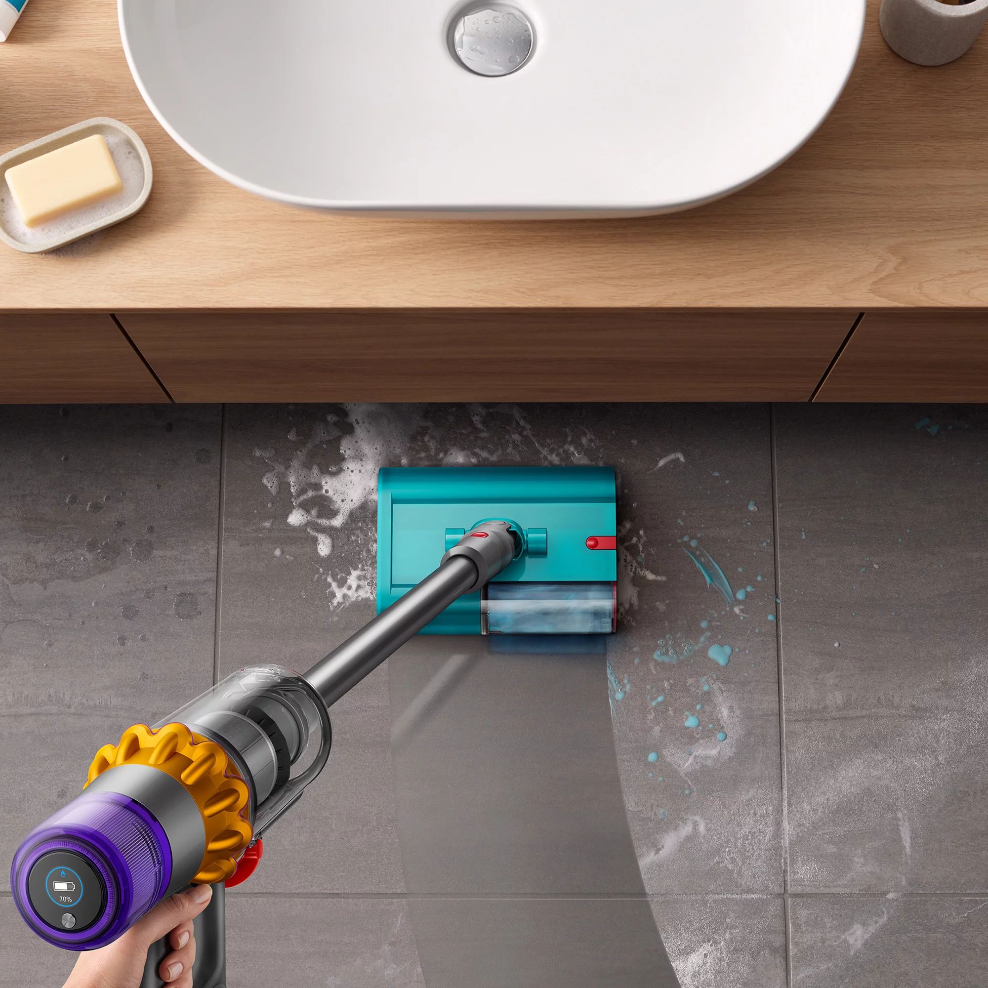 Dyson V15s Detect Submarine, Gelb/Nickel 