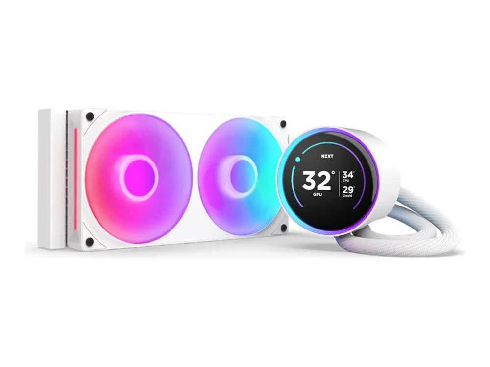 NZXT Kraken Elite 240 RGB - Prozessor-Flüssigkeitskühlsystem - mit LCD-Display - (für: LGA1851, LGA1700, LGA1200, LGA115x Socket, AM5, AM4)