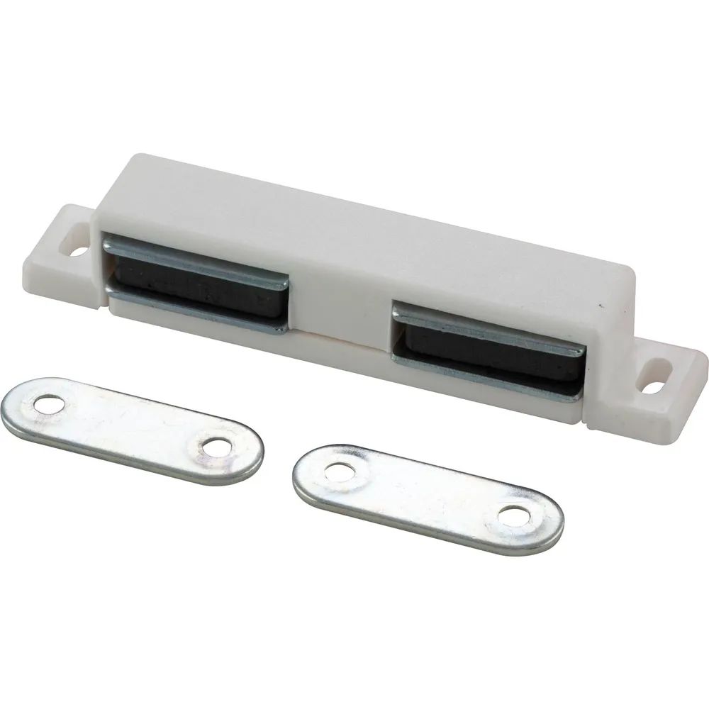 MACO Doppelmagnetschnapper Type 4.2, Haltekraft 4 kg, 2 Loch, Kunststoff weiß
