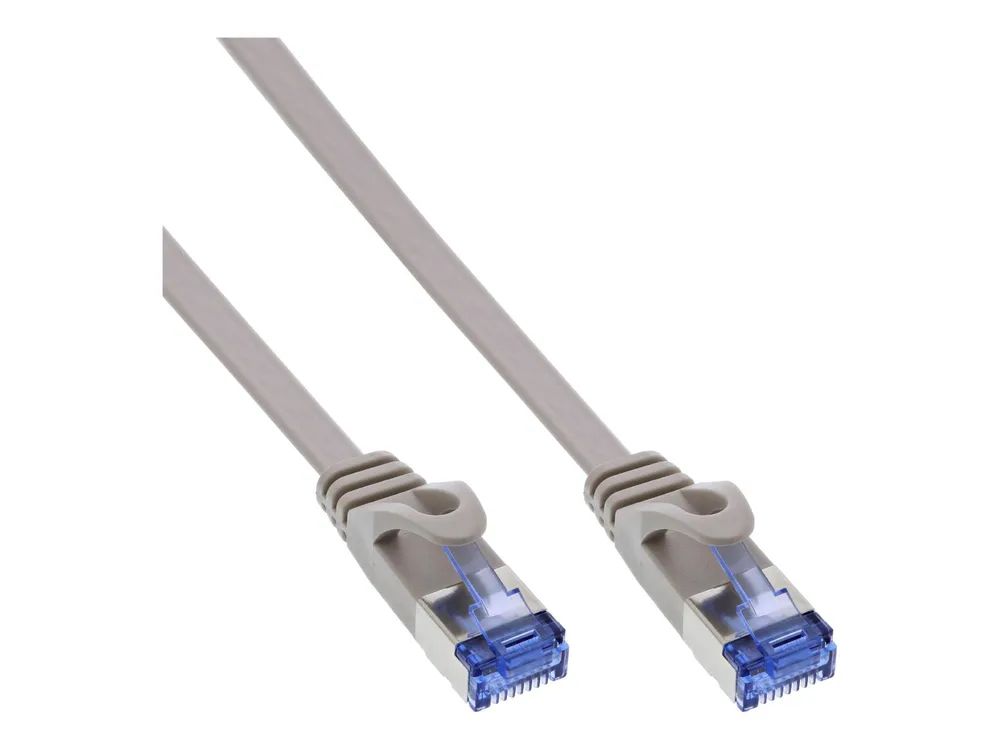 InLine Patchkabel flach - U/FTP - Cat.6A - grau - 2m