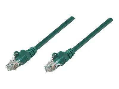 Intellinet Network Patch Cable, Cat5e, 5m, Green, CCA, U/UTP, PVC, RJ45, Gold Plated Contacts, Snagless, Booted, Lifetime Warranty, Polybag - Patch-Kabel - RJ-45 (M)