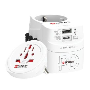 SKROSS Reisestecker "Pro Light USB AC45PD World" inkl. Kabel