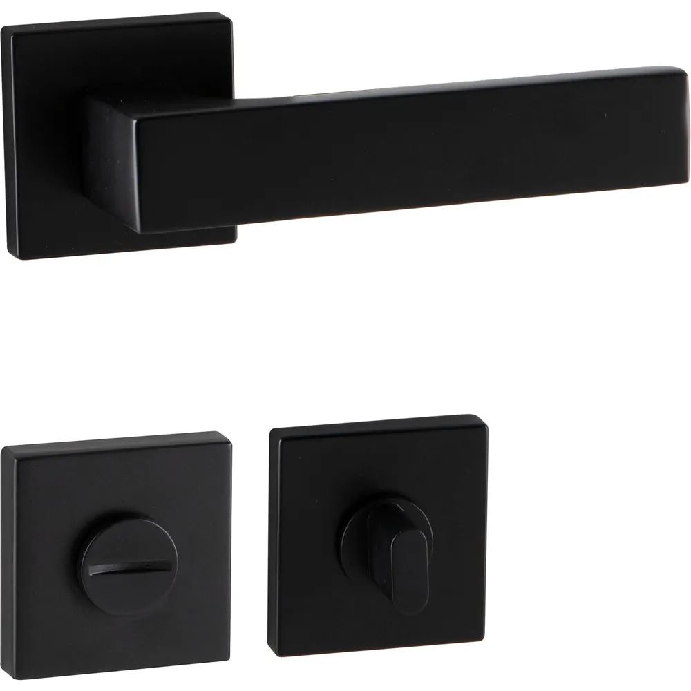 MARCHESI Drückergarnitur BUDAPEST Rosette WC, 38-45 mm, Zamak schwarz matt