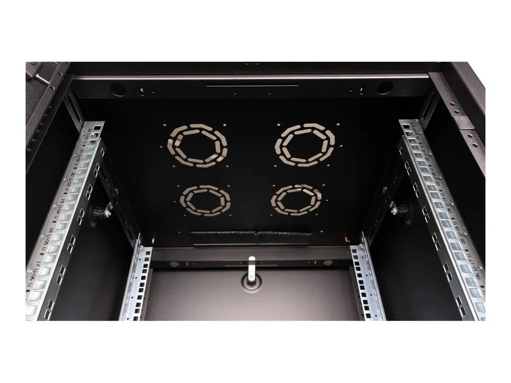ROLINE Basic - Schrank Netzwerkschrank - Glas-Tür, 600x600 BxT - RAL 9005, Jet Black - 22U - 48.3 cm (19")