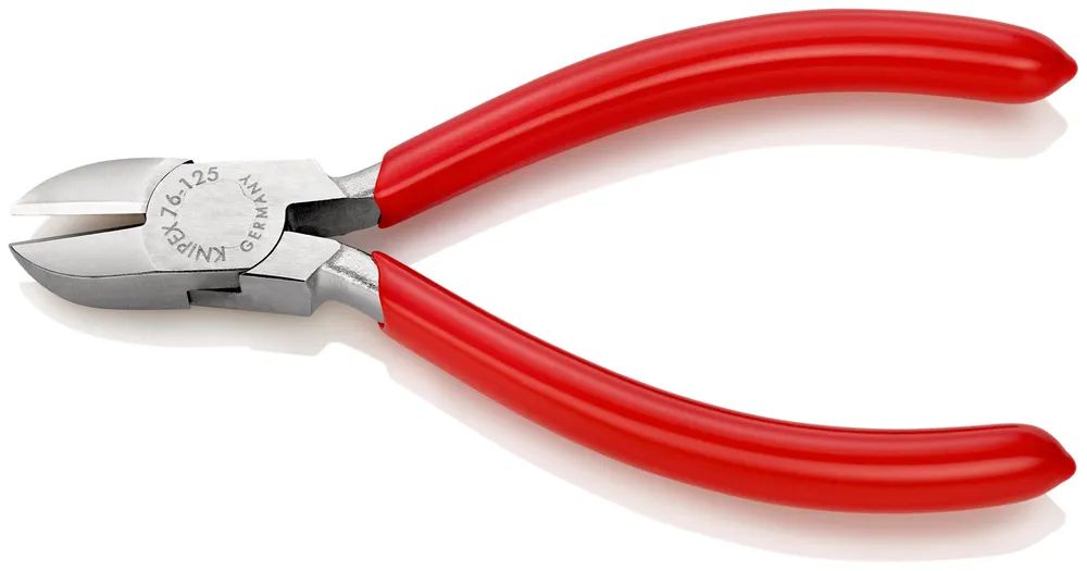 KNIPEX Seitenschneider für Elektromechaniker mit Kunststoff überzogen verchromt 125 mm