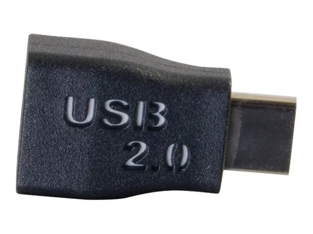 C2G USB 2.0 USB Type C to USB Micro B Adapter M/F - USB C to Phone Black - USB-Adapter - Micro-USB Typ B (W)