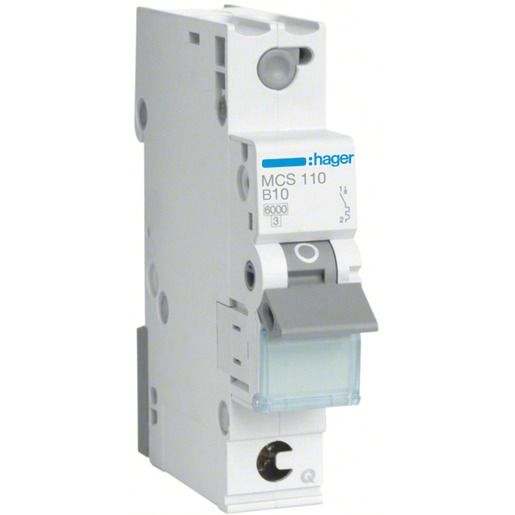 Hager LS-SCHALTER 1P 10A-C 6KA 1PLE / HAGER MCS110 QUICK CONNECT MCS110