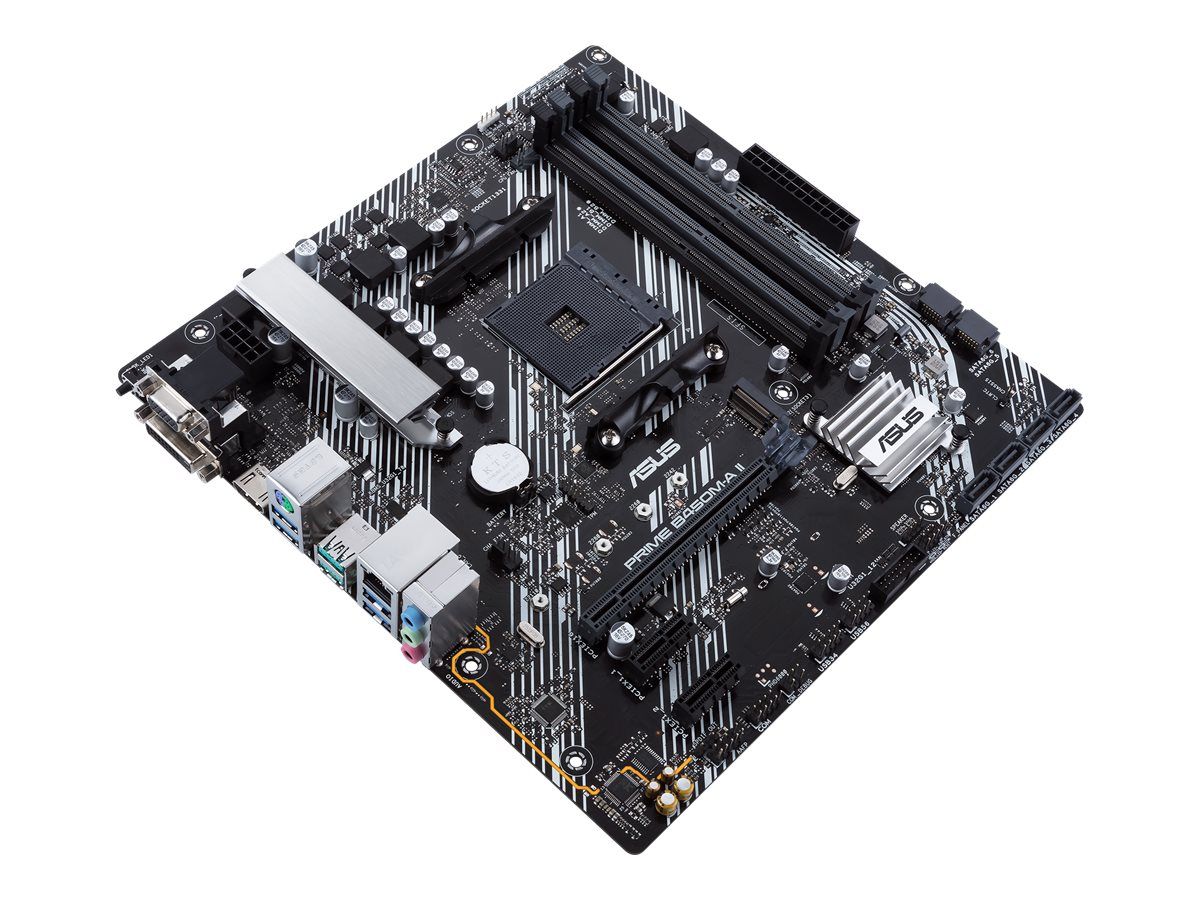 ASUS PRIME B450M-A II - Motherboard - micro ATX - Socket AM4 - AMD B450 Chipsatz - USB 3.2 Gen 1, USB 3.2 Gen 2 - Gigabit LAN - Onboard-Grafik (CPU erforderlich)