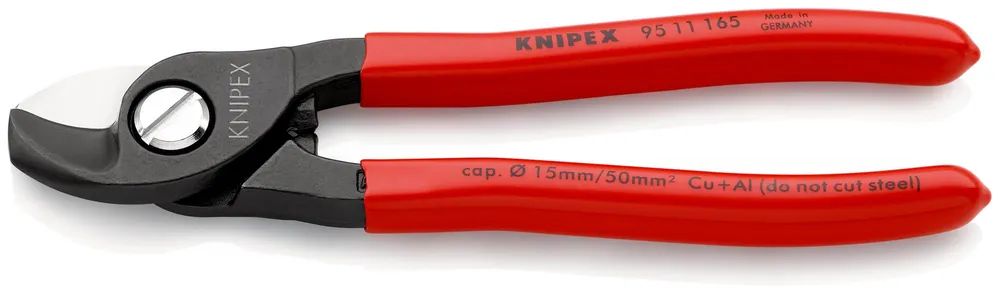 KNIPEX Kabelschere mit Kunststoff überzogen brüniert 165 mm