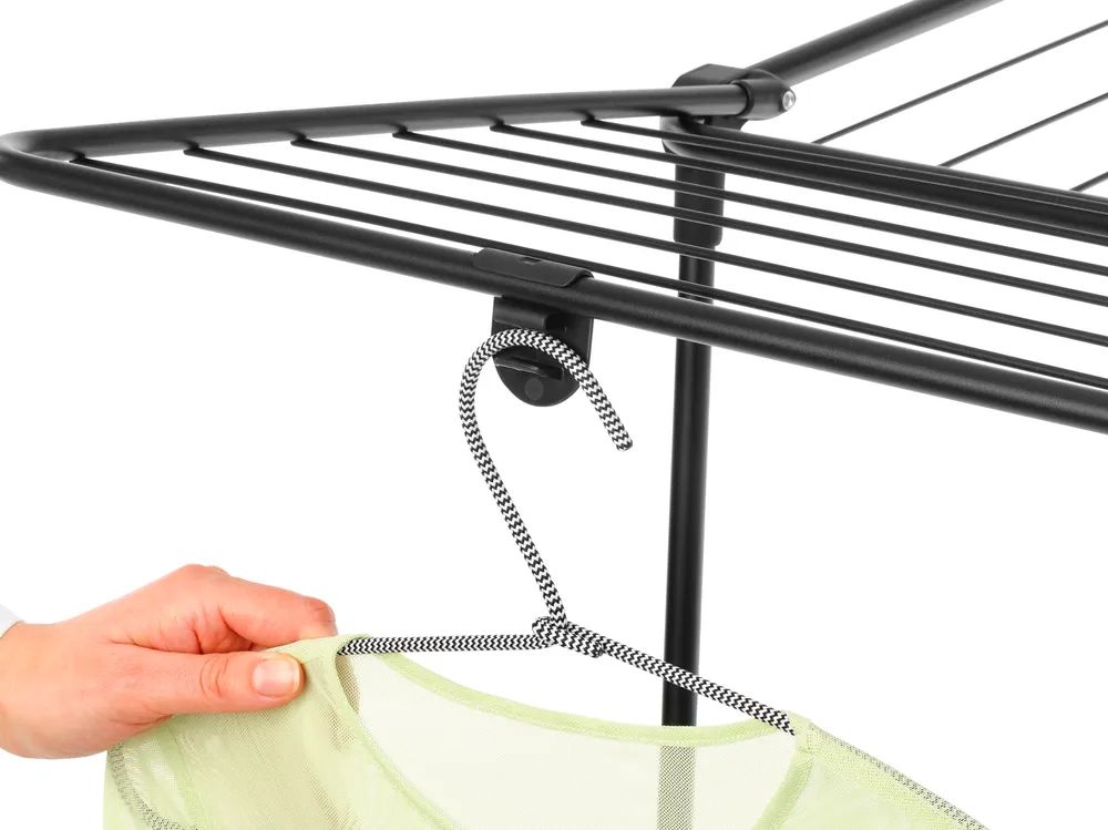 Brabantia HangOn Wäsche- und Kleiderständer, 22 m - Matt Black