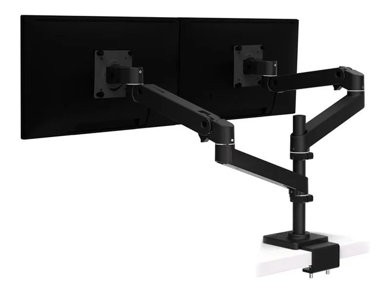 Ergotron LX Pro - Befestigungskit (Doppelgelenkarm) - modular - für 2 LCD-Displays - with low-profile C-clamp - Schwarz - Bildschirmgröße: bis zu 61 cm (bis zu 24 Zoll)