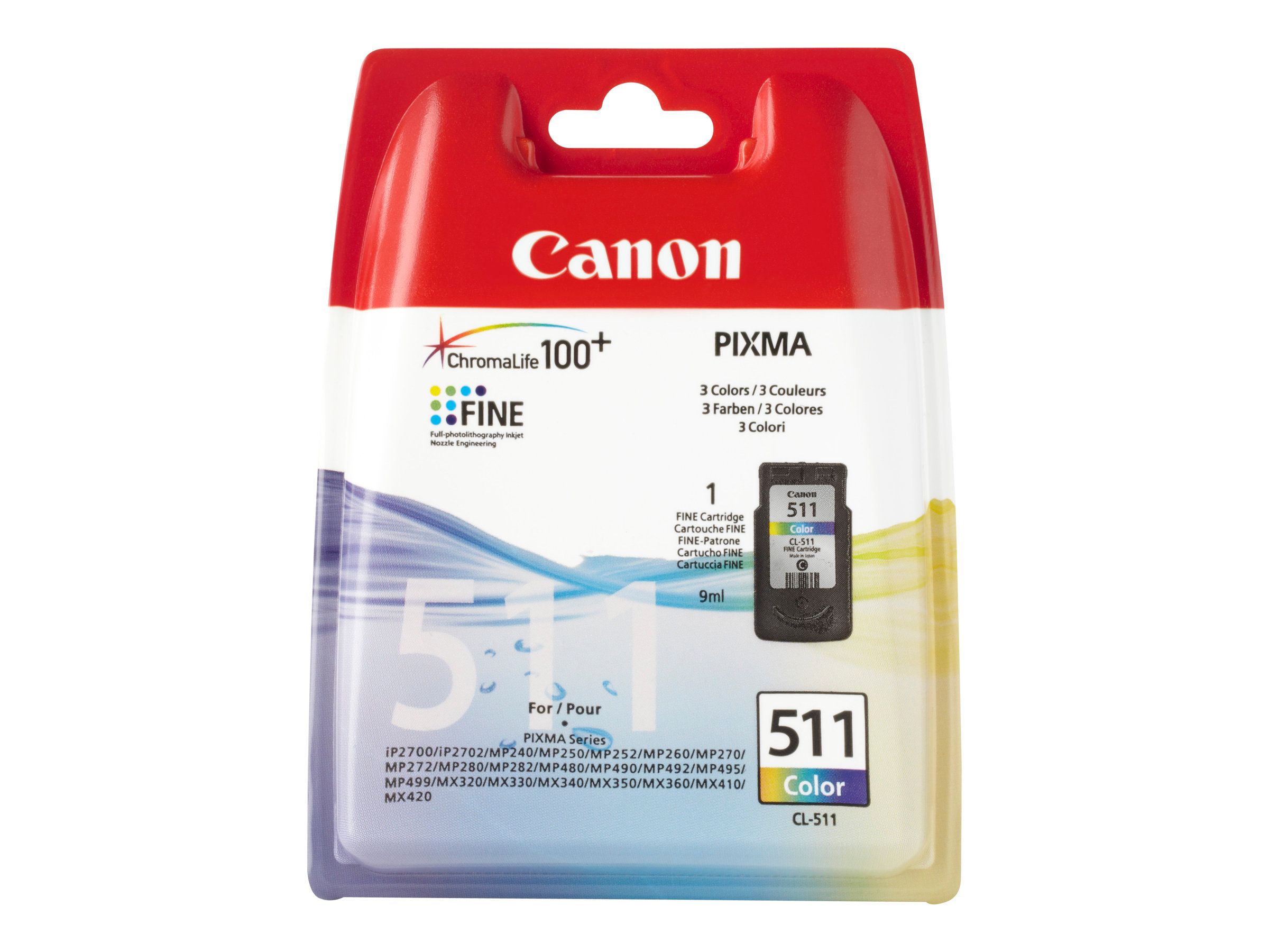 Canon CL-511 - 9 ml - Farbe (Cyan, Magenta, Gelb)