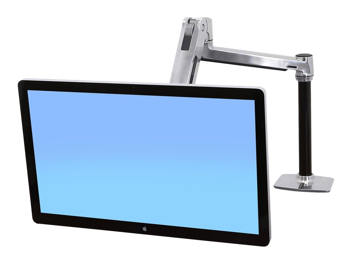 Ergotron LX HD Sit-Stand - Befestigungskit (Gelenkarm, Stange, VESA-Adapter, Tisch-Klemme, Befestigung für Kabeldurchgang)