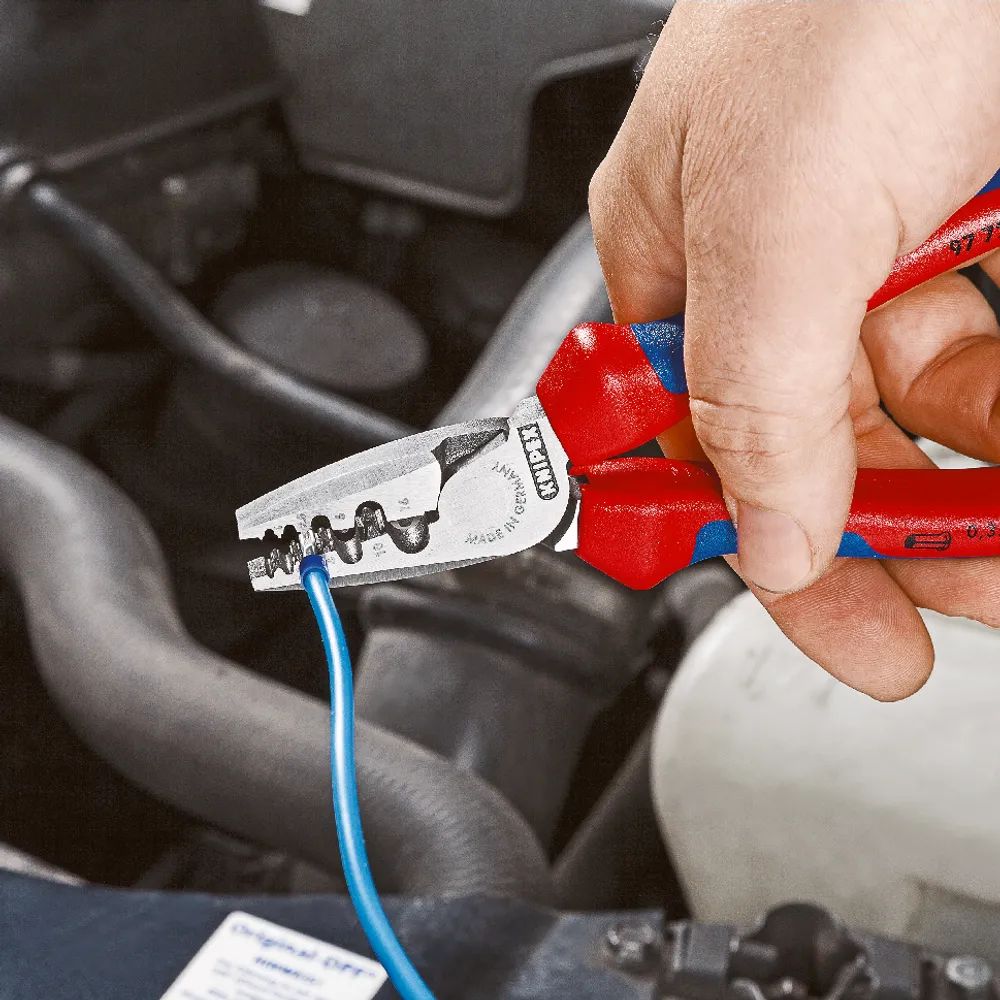 KNIPEX Crimpzange für Aderendhülsen mit Kunststoff überzogen 180 mm