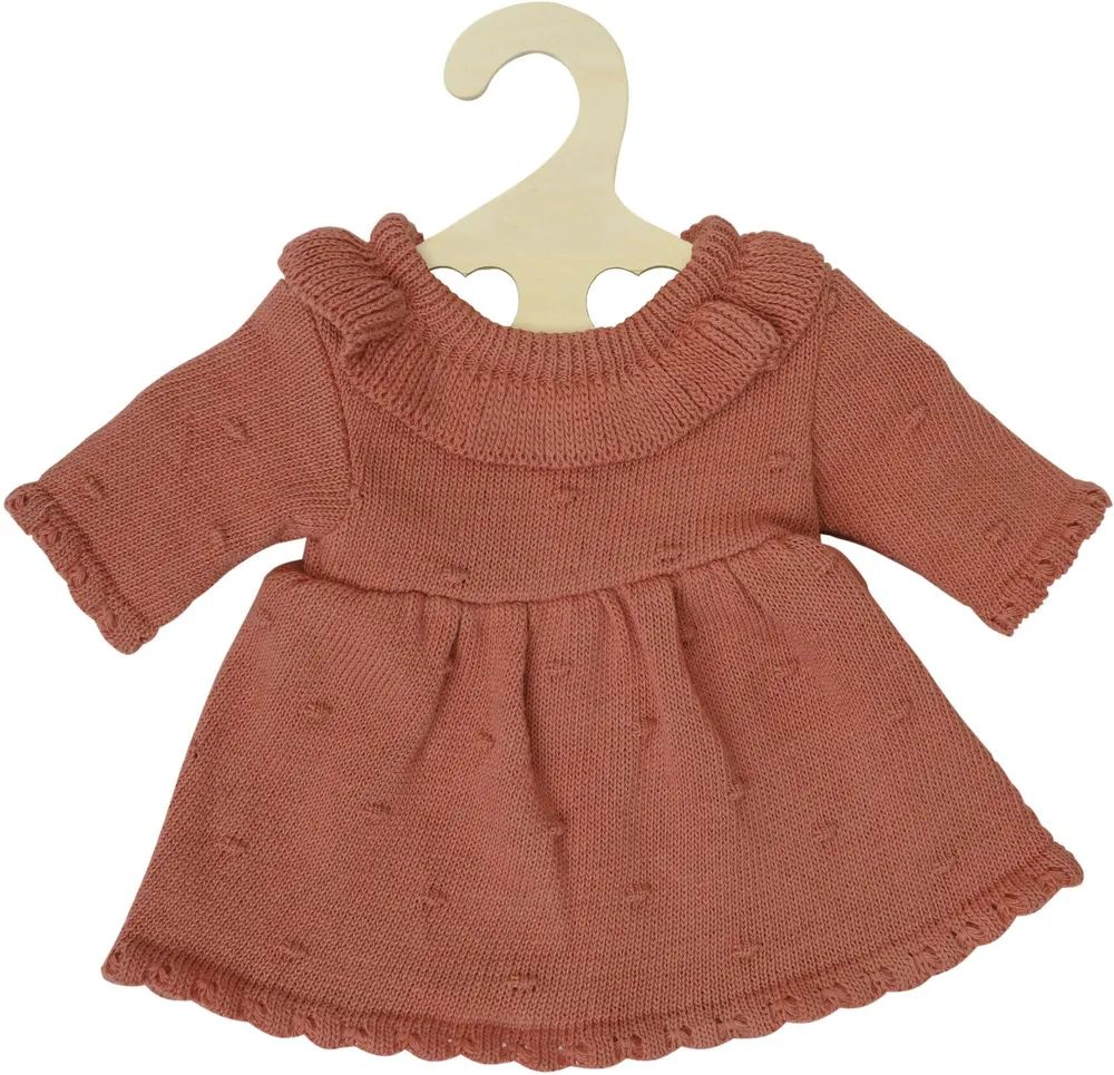 Heless GmbH Pu-Strickkleid pfirsich, Gr. 35-45cm