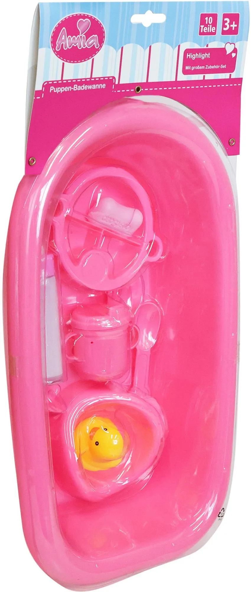 VEDES Großhandel GmbH - Ware AM Puppen-Badewanne m. Zubehör-Set