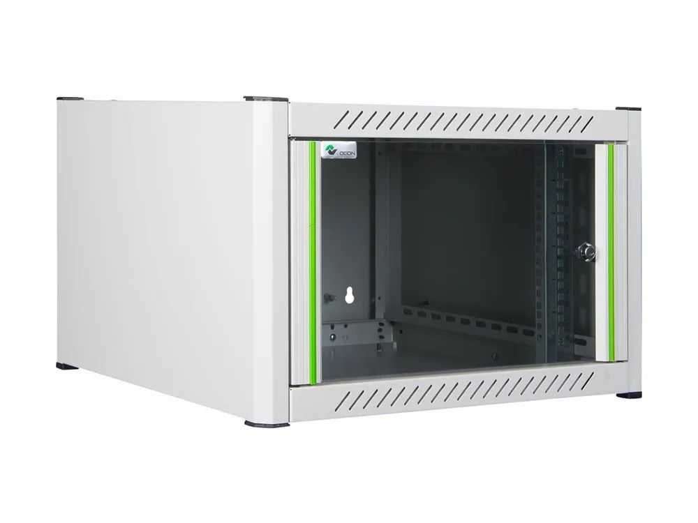 Lanview by Logon - Schrank Netzwerkschrank - 60 x 56 - geeignet für Wandmontage - RAL 7035, weiß - 6U - 48.3 cm (19")